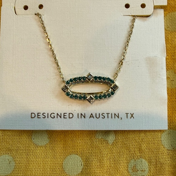 Kendra Scott Gold Necklace with Green Accents - Picture 2 of 3